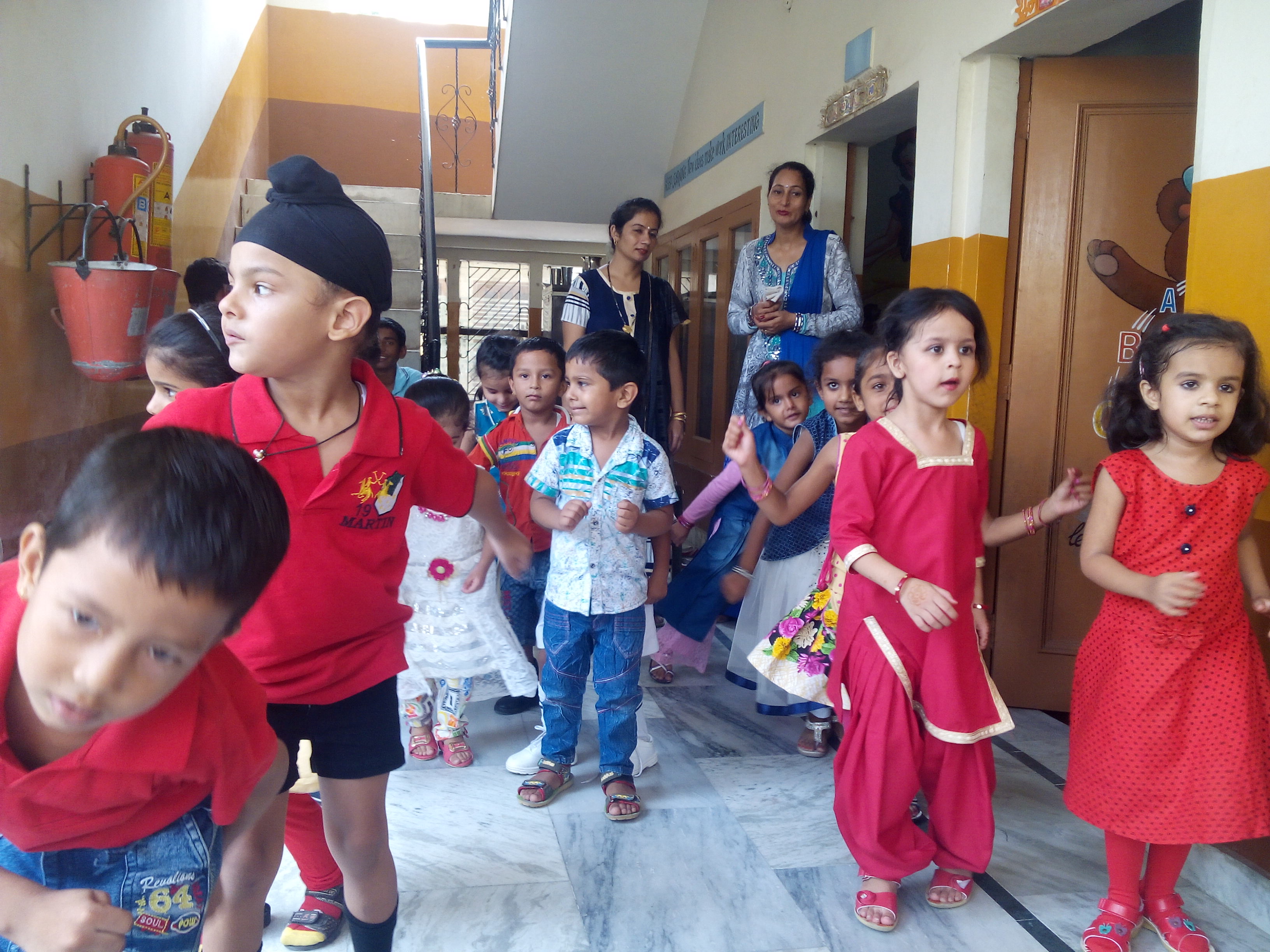 School celebration indoors