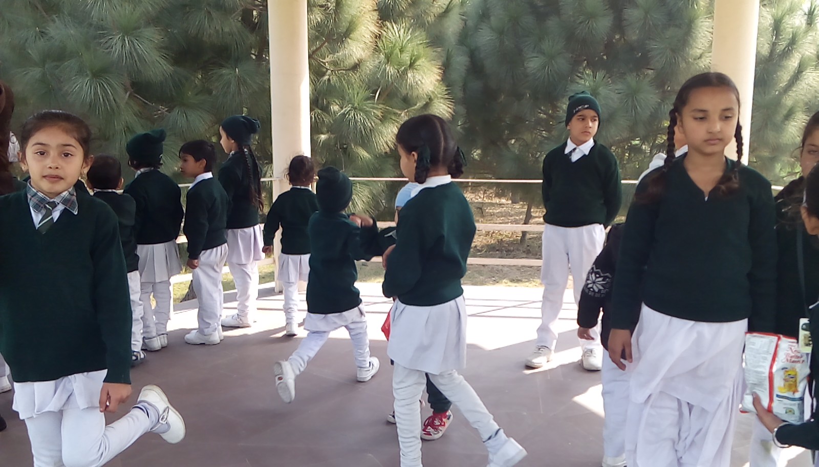 Walking tour at park